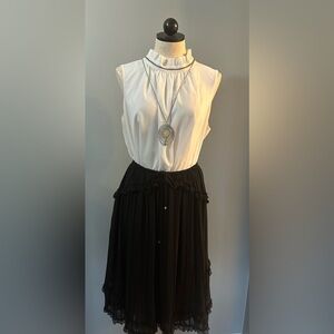 NWT Max Studio London Black Skirt Size M